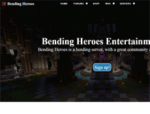 Tablet Screenshot of bending-heroes.com